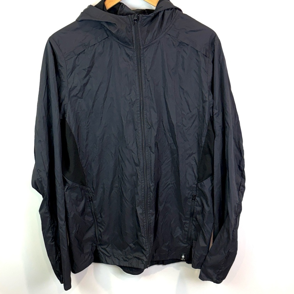 Smartwool Men's Black Hooded windbreaker Jacket size L